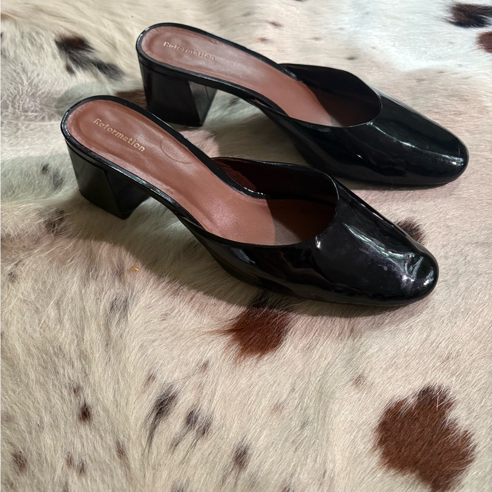 Reformation Marina Block Heel mules
